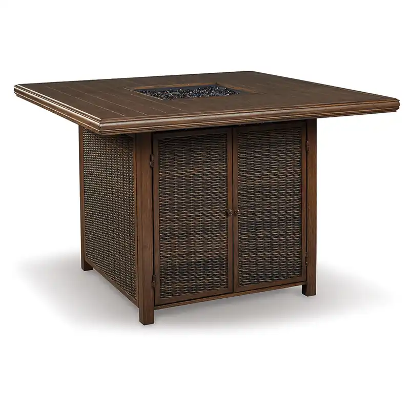Paradise Trail Bar Table with Fire Pit - Signature Design by Ashley®