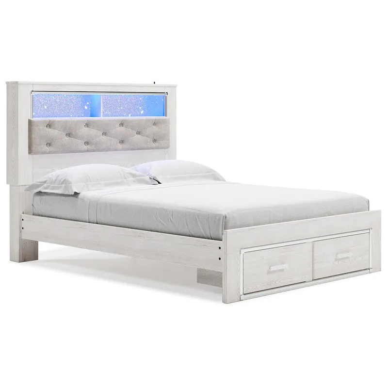 Altyra Queen Upholstered Bookcase Bed with Storage - Signature Design by Ashley®