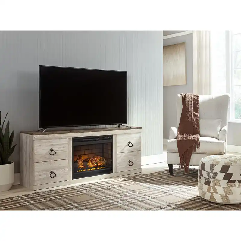 Willowton TV Stand with Electric Fireplace - Signature Design by Ashley®