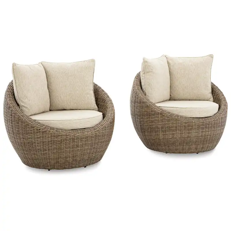 Danson Swivel Lounge with Cushion (Set of 2) - Signature Design by Ashley®