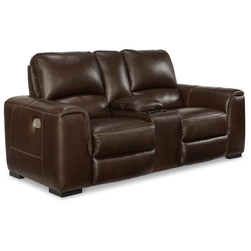 Alessandro Power Reclining Loveseat with Console - Signature Design by Ashley®