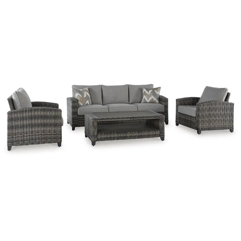 Oasis Court Outdoor Sofa/Chairs/Table Set (Set of 4) - Signature Design by Ashley®