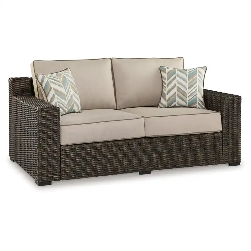 Coastline Bay Outdoor Loveseat with Cushion - Signature Design by Ashley®