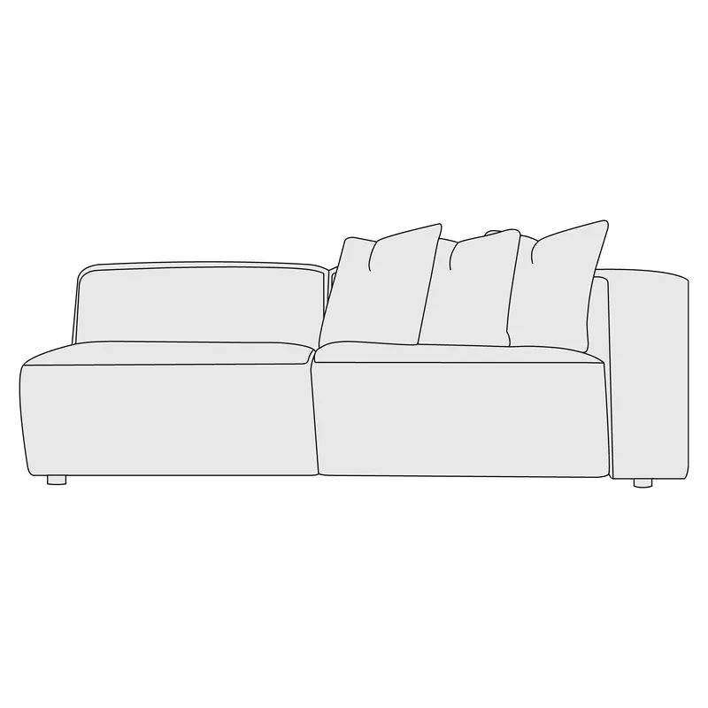Bliss Fabric Right Arm Loveseat - Bernhardt Living