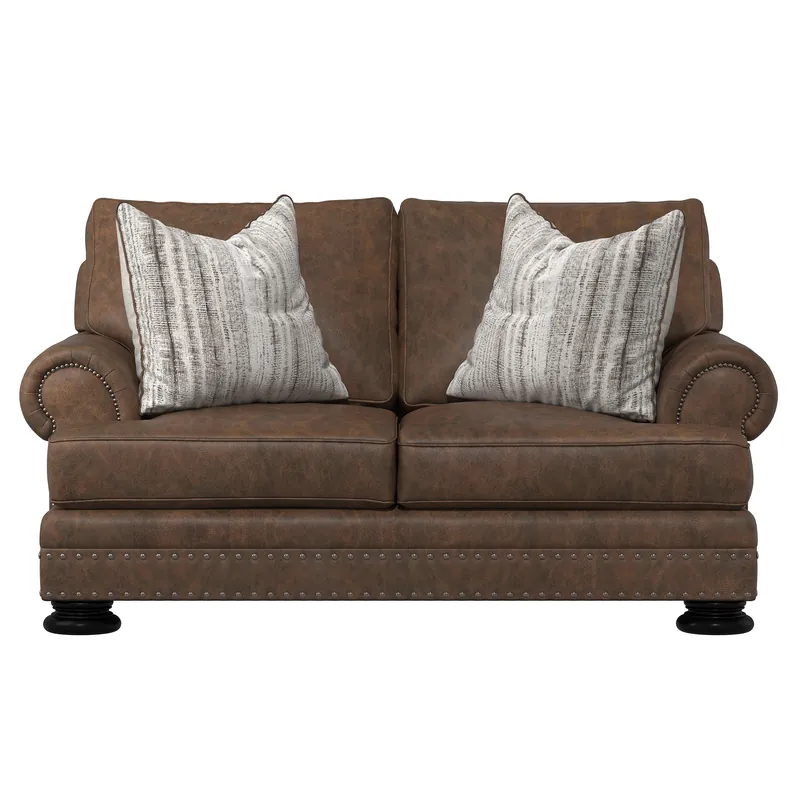 Foster Leather Loveseat - Bernhardt Living