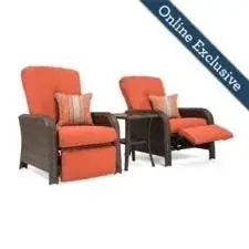 Sawyer Patio Recliner Set, Grenadine Orange - La-Z-Boy