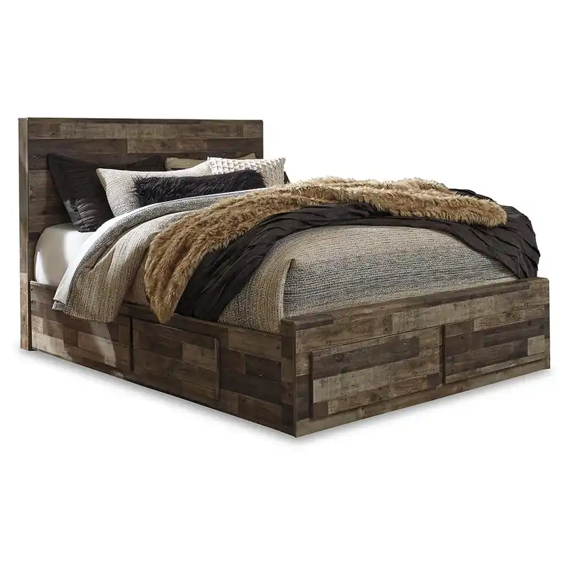 Derekson Queen Panel Bed with 4 Storage Drawers - Benchcraft®
