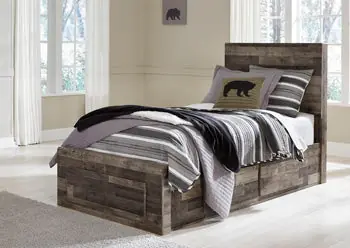 Derekson Twin Panel Bed with 2 Storage Drawers - Benchcraft®