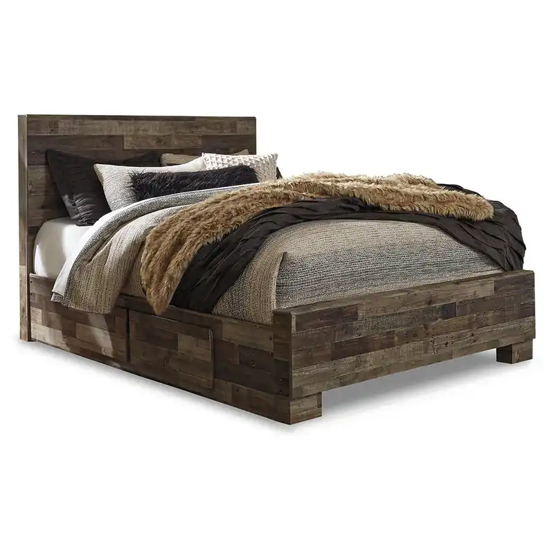 Derekson Queen Panel Bed with 2 Storage Drawers - Benchcraft®