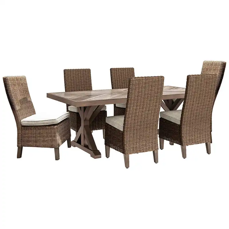 Beachcroft Outdoor Dining Table with 6 Chairs - Signature Design by Ashley®