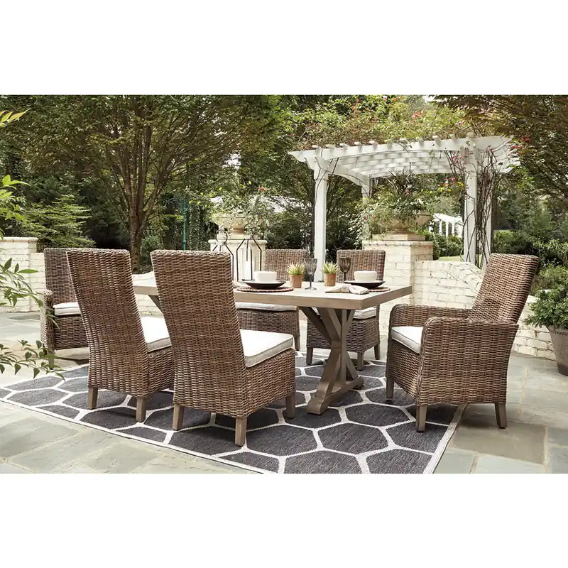 Beachcroft Outdoor Dining Table with 6 Chairs - Signature Design by Ashley®