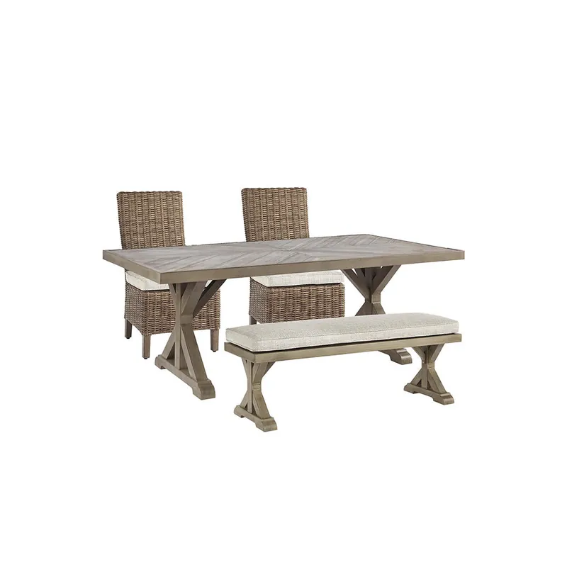Beachcroft Outdoor Dining Table with 2 Chairs and 2 Benches - Signature Design by Ashley®