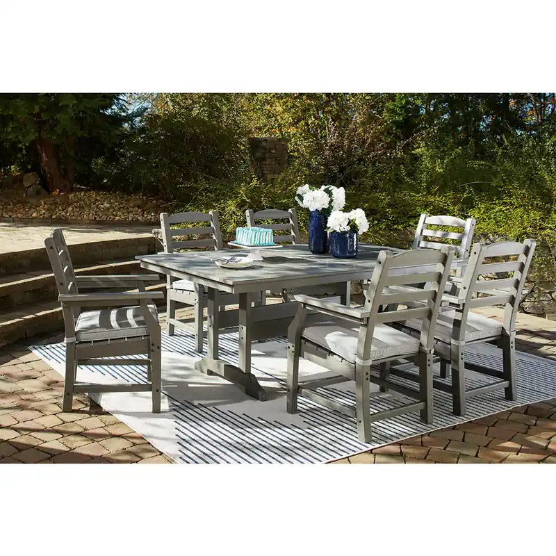 Visola Outdoor Dining Table with 6 Chairs - Signature Design by Ashley®