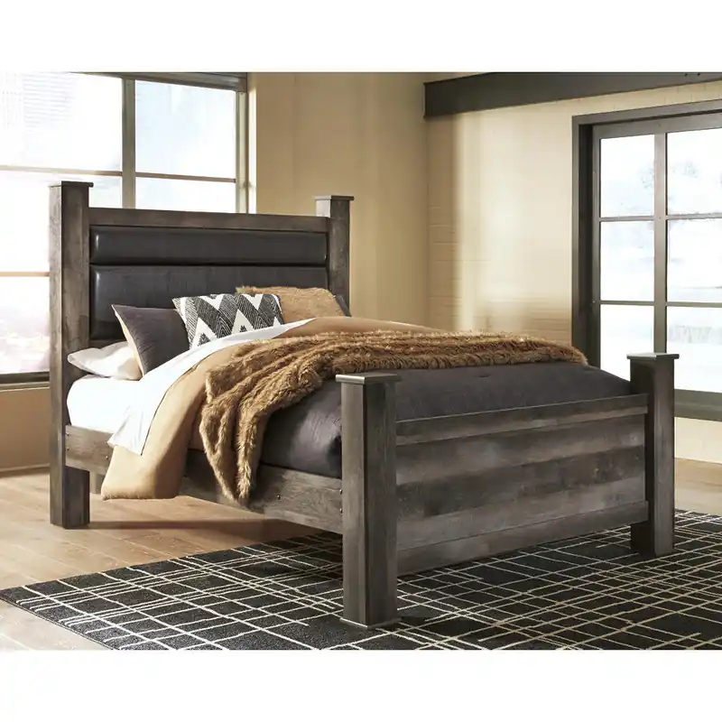 Wynnlow Queen Upholstered Poster Bed - Signature Design by Ashley®