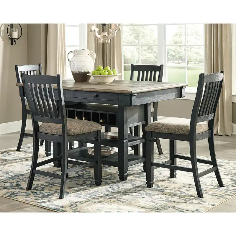 Tyler Creek Counter Height Dining Table with 4 Barstools - Signature Design by Ashley®