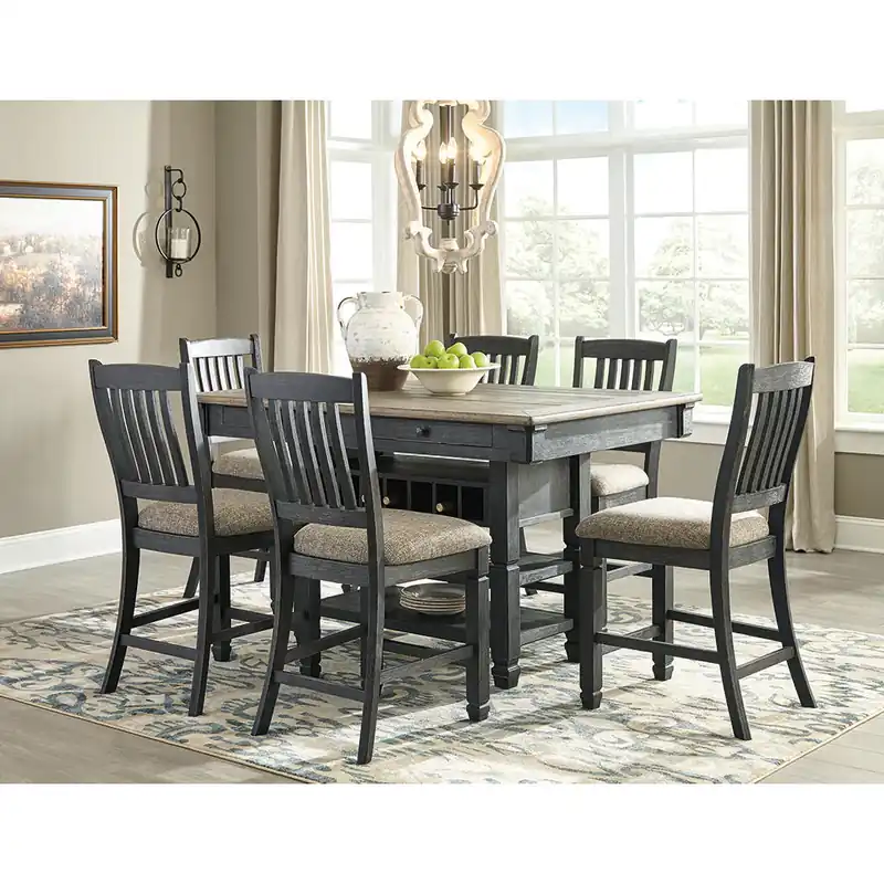Tyler Creek Counter Height Dining Table and 6 Barstools - Signature Design by Ashley®
