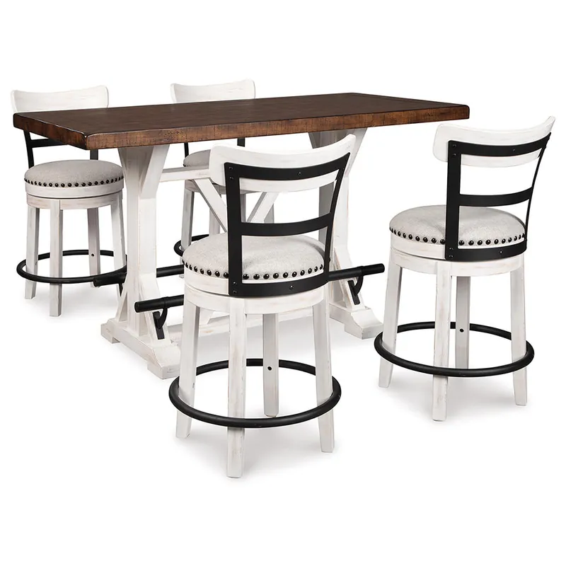 Valebeck Counter Height Dining Table and 4 Barstools - Signature Design by Ashley®