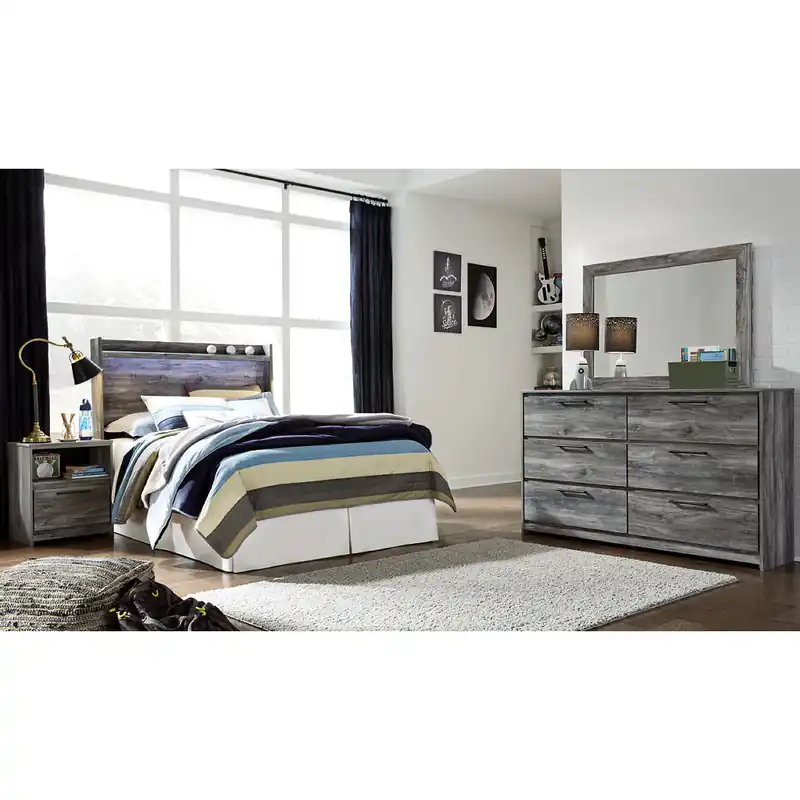 Baystorm Full Panel Bed Headboard, Dresser, Mirror and Nightstand - Signature Design by Ashley®