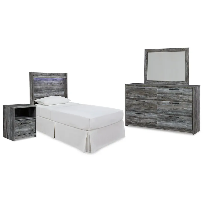 Baystorm Twin Panel Bed Headboard, Dresser, Mirror and Nightstand - Signature Design by Ashley®