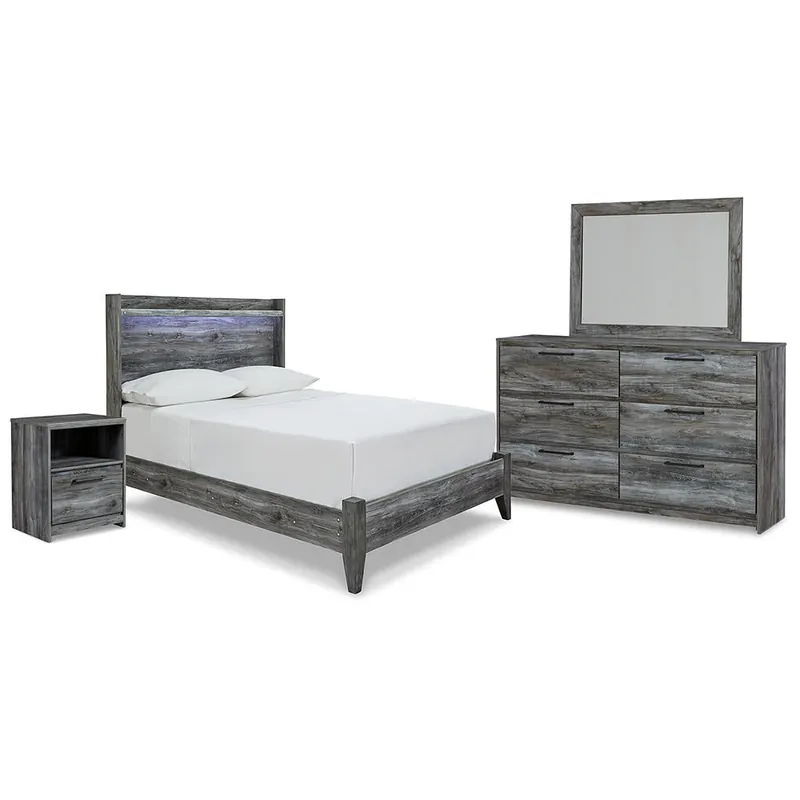 Baystorm Full Panel Bed, Dresser, Mirror and Nightstand - Signature Design by Ashley®