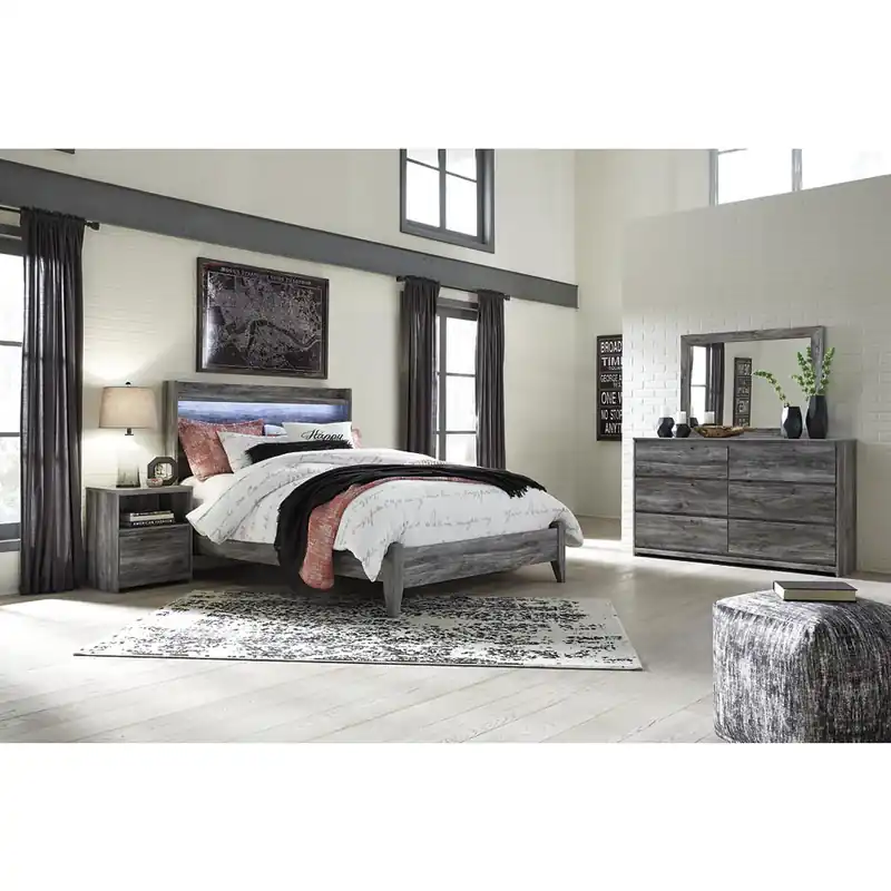 Baystorm Queen Panel Bed, Dresser, Mirror and Nightstand - Signature Design by Ashley®