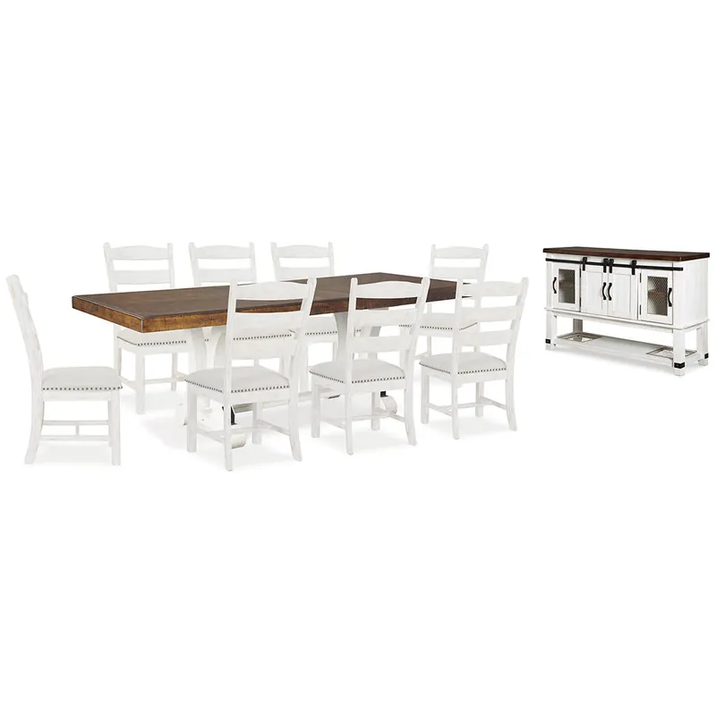 Valebeck Dining Table and 8 Chairs with Server - Signature Design by Ashley®