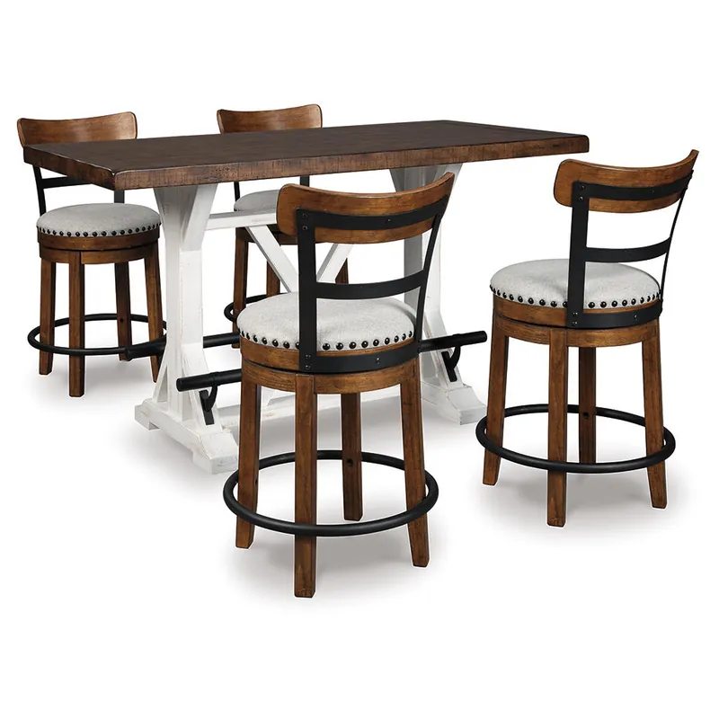 Valebeck Counter Height Dining Table and 4 Barstools - Signature Design by Ashley®