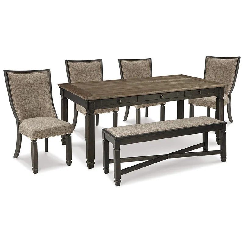 Tyler Creek Dining Table and 4 Chairs with Bench - Signature Design by Ashley®