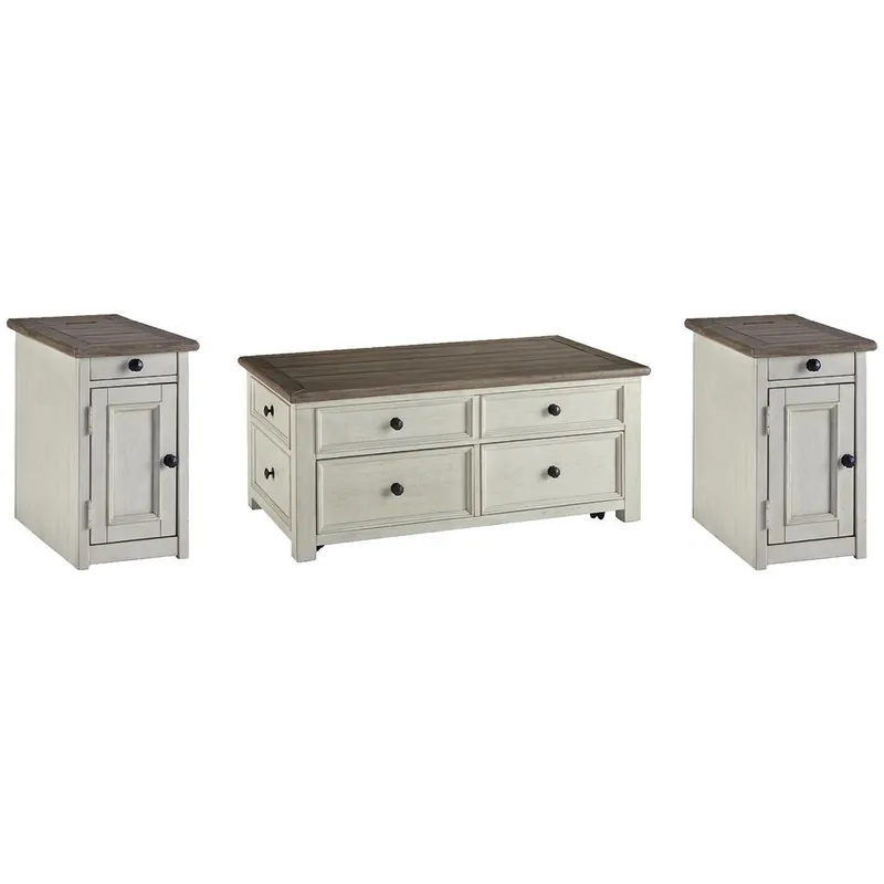 Bolanburg Coffee Table and 2 Chairside End Tables - Signature Design by Ashley®