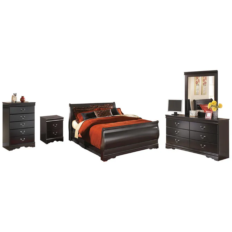 Huey Vineyard Queen Sleigh Bed with Dresser, Mirror, Chest and Nightstand - Signature Design by Ashley®