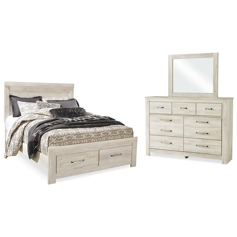 Bellaby Queen Panel Storage Bed, Dresser and Mirror - Signature Design by Ashley®
