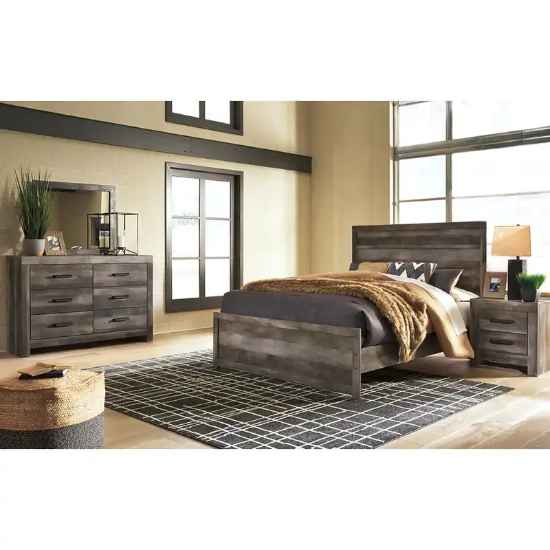 Wynnlow Queen Panel Bed, Dresser, Mirror, and Nightstand - Signature Design by Ashley®