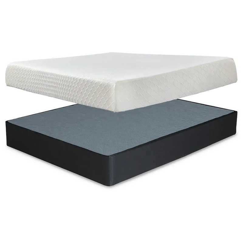 10 Inch Chime Memory Foam King Mattress and Foundation - Sierra Sleep® By Ashley