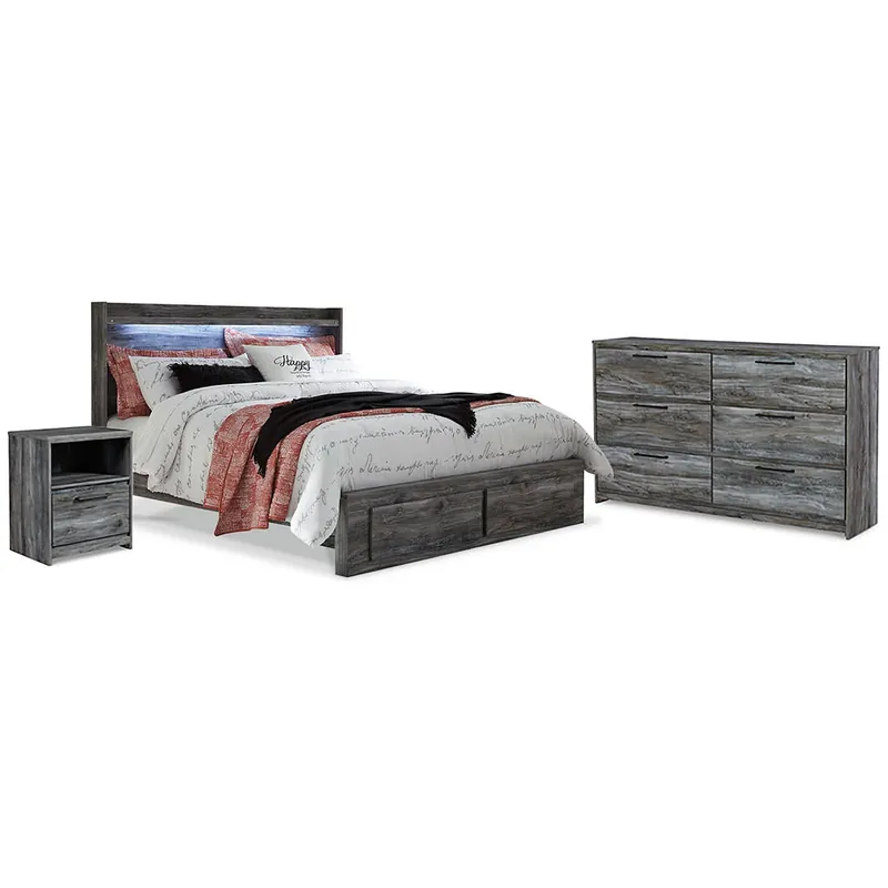Baystorm King Panel Storage Bed, Dresser and Nightstand - Signature Design by Ashley®