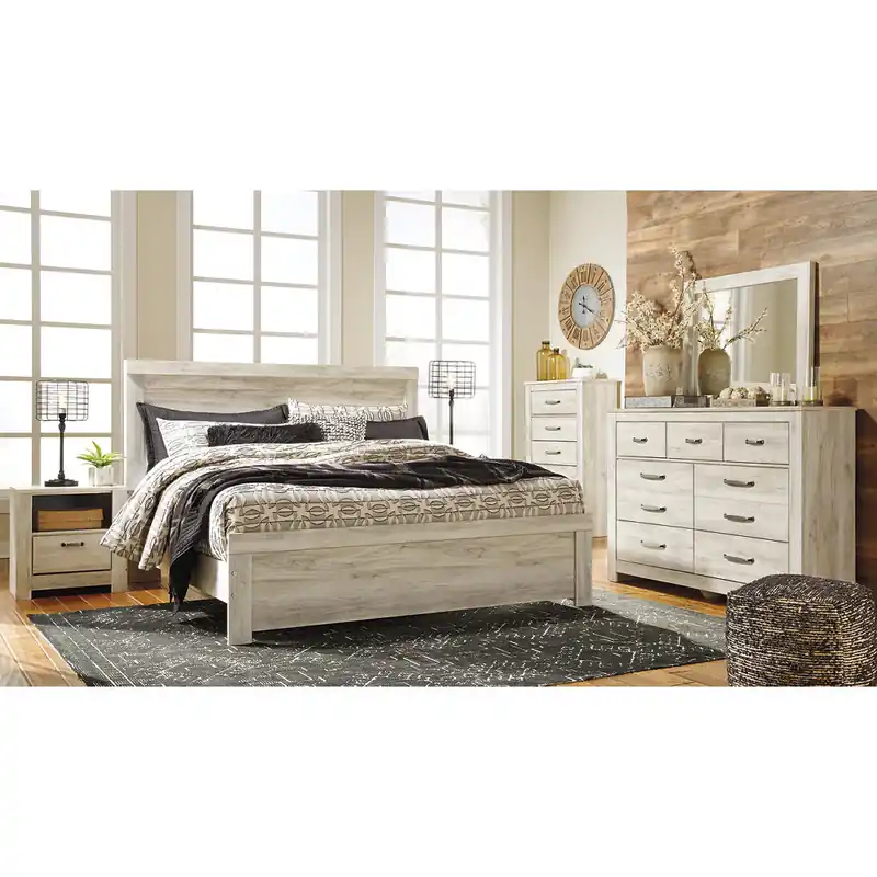 Bellaby King Panel Bed, Dresser, Mirror, Chest and 2 Nightstands - Signature Design by Ashley®