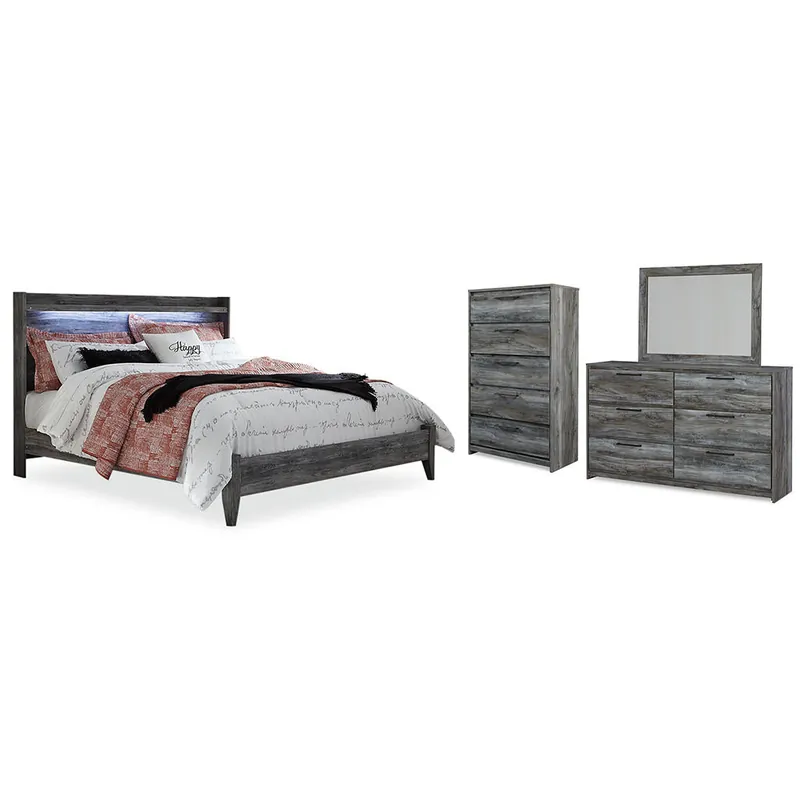Baystorm King Panel Bed, Dresser, Mirror and Chest - Signature Design by Ashley®