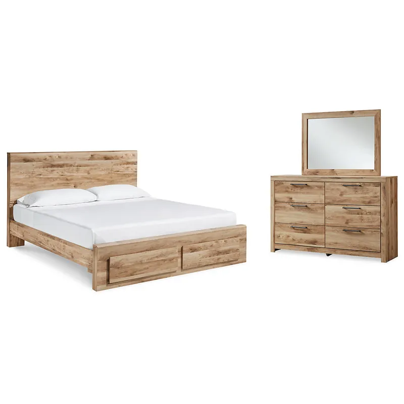 Hyanna King Panel Storage Bed, Dresser and Mirror - Signature Design by Ashley®