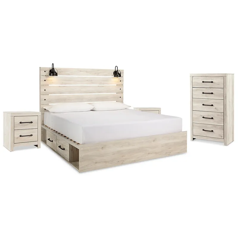 Cambeck King Panel Bed with Storage, Chest and 2 Nightstands - Signature Design by Ashley®