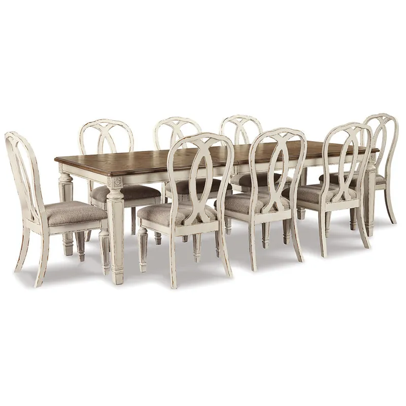Realyn Dining Extension Table and 8 Chairs - Signature Design by Ashley®
