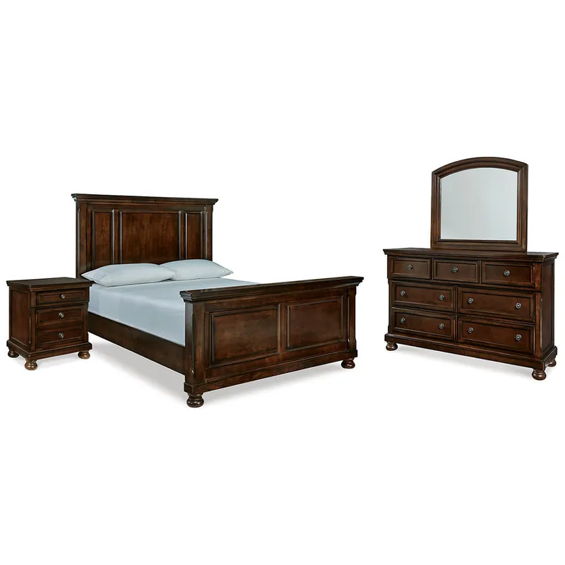 Porter Queen Panel Bed, Dresser, Mirror and Nightstand - Millennium® By Ashley
