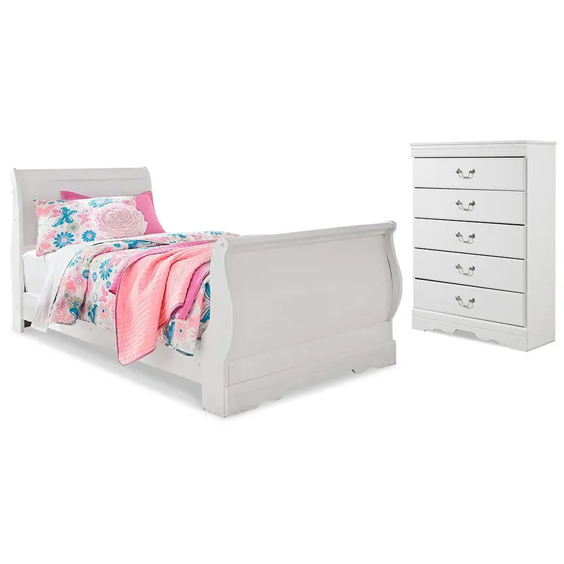 Anarasia Twin Sleigh Bed and Chest - Signature Design by Ashley®