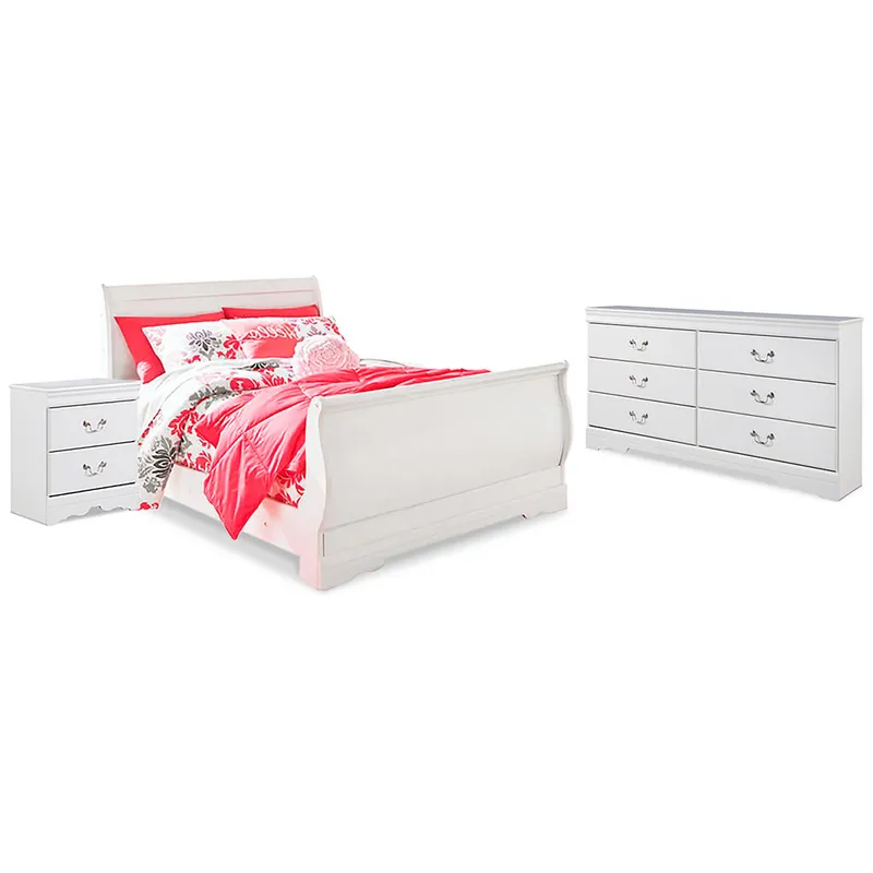 Anarasia Full Sleigh Bed, Dresser and Nightstand - Signature Design by Ashley®
