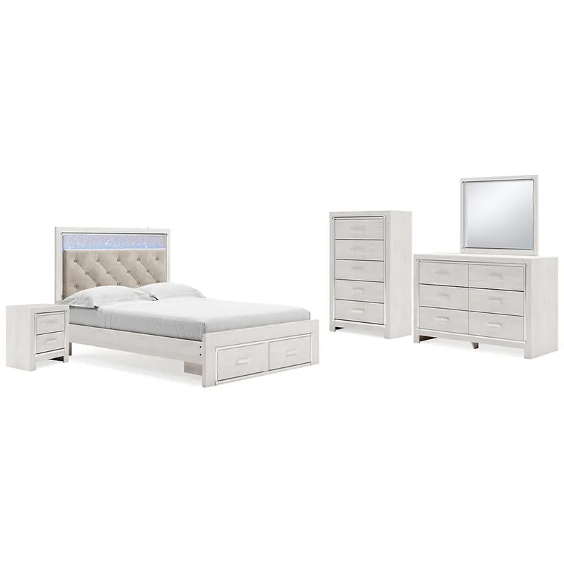 Altyra Queen Storage Bed, Dresser, Mirror, Chest and Nightstand - Signature Design by Ashley®