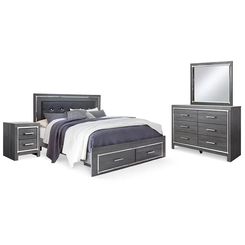 Lodanna King Storage Bed, Dresser, Mirror and 2 Nightstands - Signature Design by Ashley®