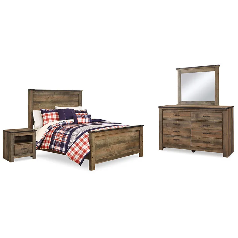 Trinell Full Panel Bed, Dresser, Mirror and Nightstand - Signature Design by Ashley®