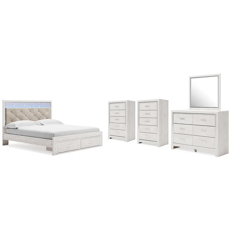 Altyra King Storage Bed, Dresser, Mirror and 2 Chests - Signature Design by Ashley®