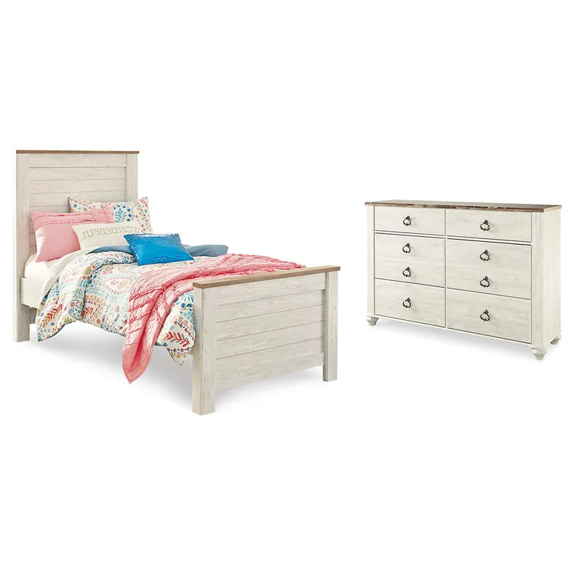 Willowton Twin Panel Bed and Dresser - Signature Design by Ashley®