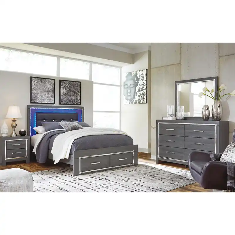 Lodanna Queen Storage Bed, Dresser, Mirror and 2 Nightstands - Signature Design by Ashley®