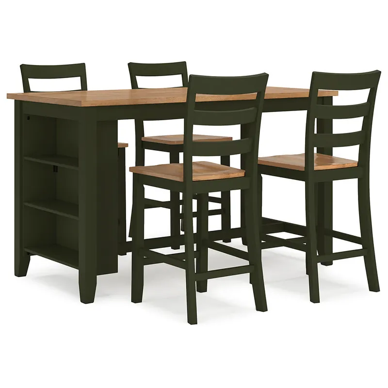 Gesthaven Counter Height Dining Table and 4 Barstools - Signature Design by Ashley®