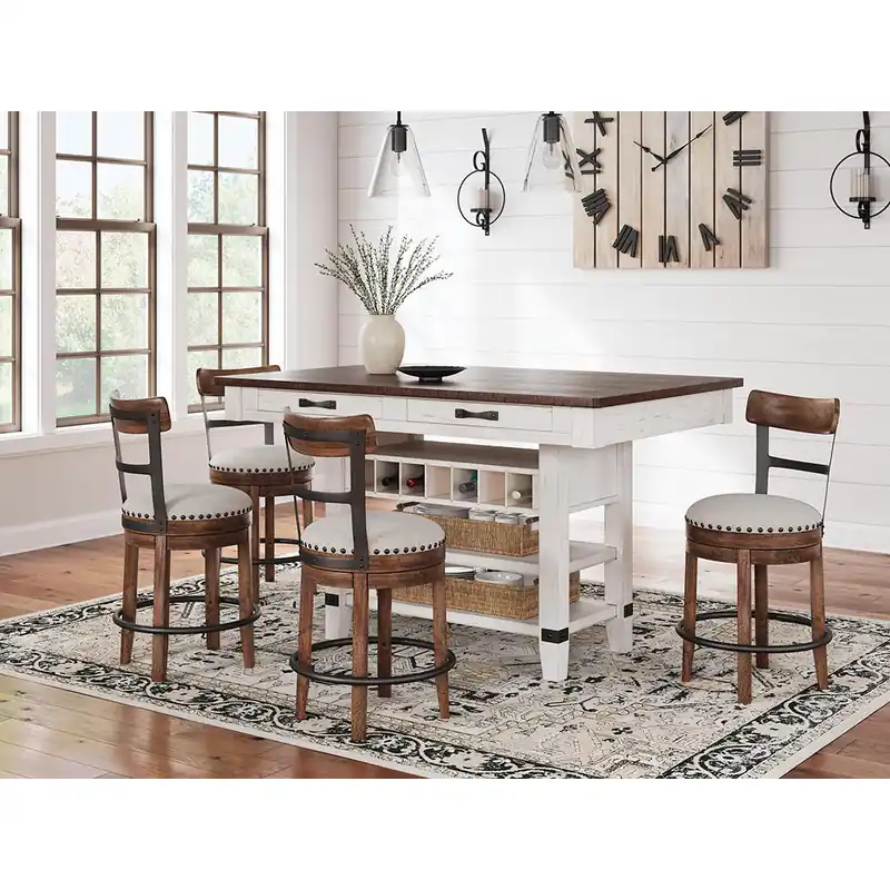 Valebeck Counter Height Dining Table and 4 Barstools - Signature Design by Ashley®